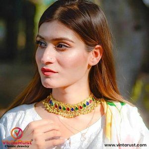 Traditional Choker Necklace- Afghan Jewelry- Tribal Jewelry